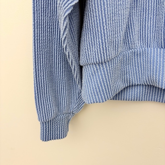 Bucketlist Texas Sweatshirt Rib Cord Comfy Graphic denim blue Size L - Picture 6 of 10